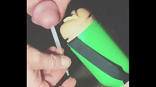 Swallowing Many Mountain be useful to My Own Cum From A Glass Straw - Sounding For My Cum